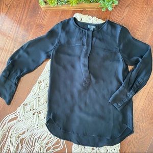 J. Crew | collarless dressy Henley blouse